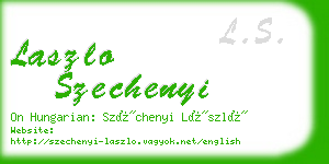laszlo szechenyi business card